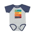thumbnail image 1 of Inktastic Fitness Eat Sleep Pilates Repeat Boys or Girls Baby Bodysuit, 1 of 5