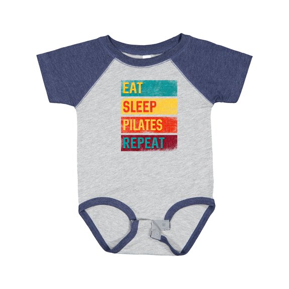 Inktastic Fitness Eat Sleep Pilates Repeat Boys or Girls Baby Bodysuit
