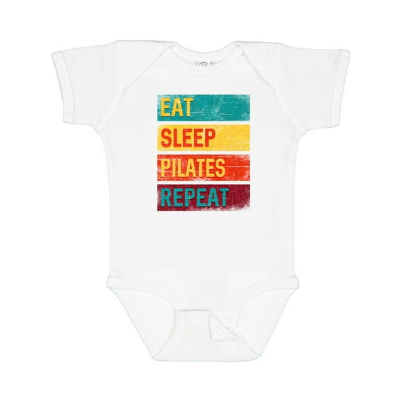 Inktastic Fitness Eat Sleep Pilates Repeat Boys or Girls Baby Bodysuit