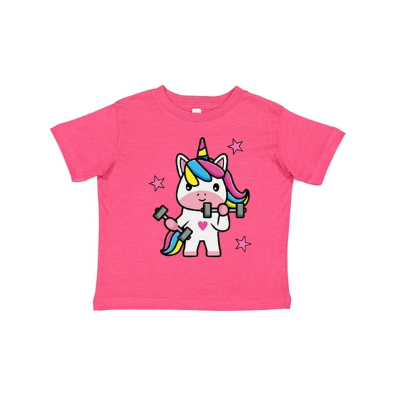 Inktastic Fitness Unicorn Weightlifting Girls Toddler T-Shirt