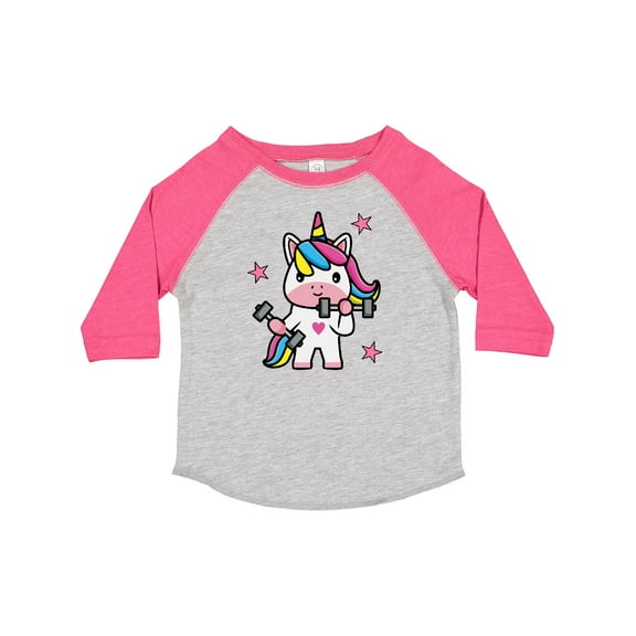 Inktastic Fitness Unicorn Weightlifting Girls Toddler T-Shirt