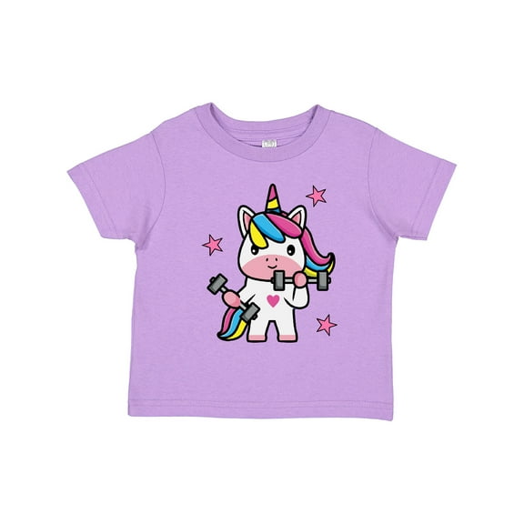 Inktastic Fitness Unicorn Weightlifting Girls Toddler T-Shirt