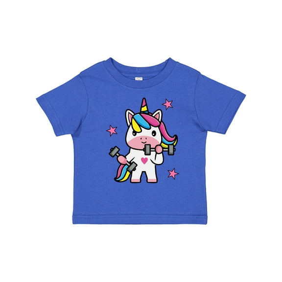 Inktastic Fitness Unicorn Weightlifting Girls Toddler T-Shirt