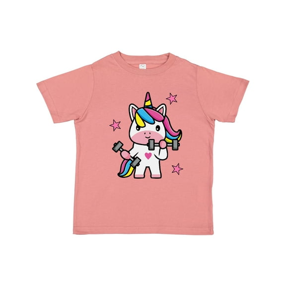 Inktastic Fitness Unicorn Weightlifting Girls Toddler T-Shirt