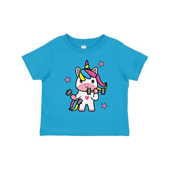 Inktastic Fitness Unicorn Weightlifting Girls Toddler T-Shirt