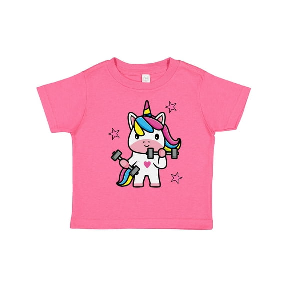 Inktastic Fitness Unicorn Weightlifting Girls Toddler T-Shirt