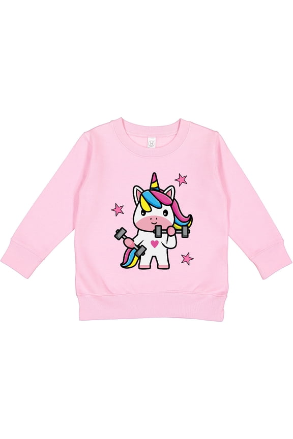 Fitness Unicorn Weightlifting Toddler Sweatshirt