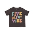 thumbnail image 1 of Inktastic Five is a Vibe 5th Birthday Retro Colors Boys or Girls Toddler T-Shirt, 1 of 5