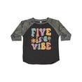 thumbnail image 1 of Inktastic Five is a Vibe 5th Birthday Retro Colors Boys or Girls Toddler T-Shirt, 1 of 5