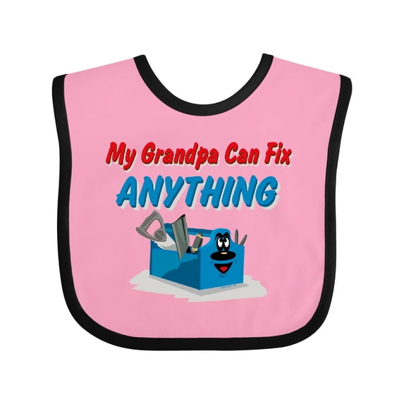 Inktastic Fix Anything Grandpa Boys or Girls Baby Bib