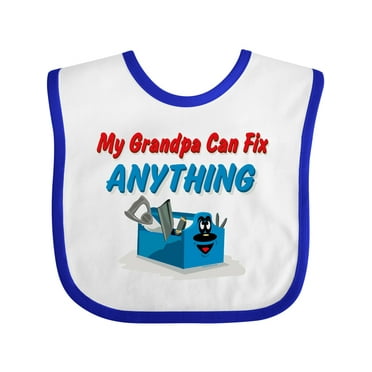 Inktastic Fix Anything Grandpa Boys or Girls Baby Bib