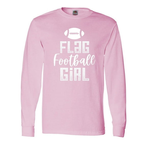 Inktastic Flag Football Girl Long Sleeve T-Shirt