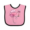 thumbnail image 1 of Inktastic Flamingo Ballerina in Tutu and Ballet Toe Shoes Boys or Girls Baby Bib, 1 of 4