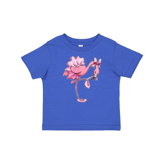 Inktastic Flamingo Ballerina in Tutu and Ballet Toe Shoes Boys or Girls Baby T-Shirt