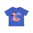 thumbnail image 1 of Inktastic Flamingo Merry Christmas Boys or Girls Toddler T-Shirt, 1 of 5