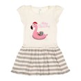 thumbnail image 1 of Inktastic Flamingo Merry Christmas Gift Toddler Girl Dress, 1 of 4