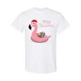 thumbnail image 1 of Inktastic Flamingo Merry Christmas T-Shirt, 1 of 5