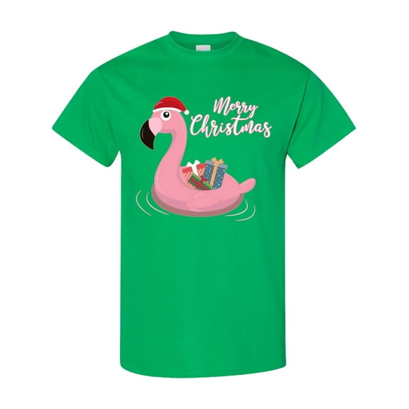 Inktastic Flamingo Merry Christmas T-Shirt