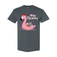 thumbnail image 1 of Inktastic Flamingo Merry Christmas T-Shirt, 1 of 5