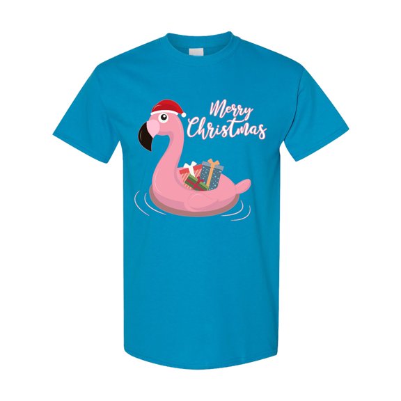 Inktastic Flamingo Merry Christmas T-Shirt