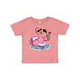 thumbnail image 1 of Inktastic Flamingo with Sunglasses Pool Float and Drink Boys or Girls Baby T-Shirt, 1 of 5