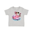 thumbnail image 1 of Inktastic Flamingo with Sunglasses Pool Float and Drink Boys or Girls Baby T-Shirt, 1 of 5