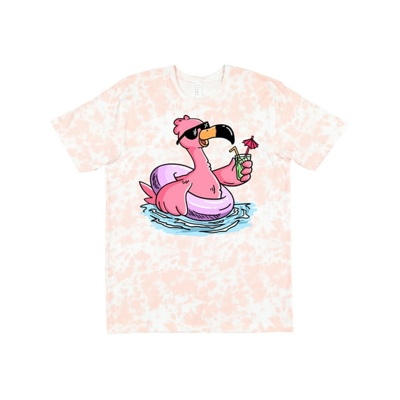 Inktastic Flamingo with Sunglasses Pool Float and Drink T-Shirt