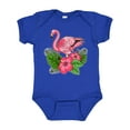 thumbnail image 1 of Inktastic Flamingo with Tropical Flowers Boys or Girls Baby Bodysuit, 1 of 5