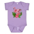 thumbnail image 1 of Inktastic Flamingo with Tropical Flowers Boys or Girls Baby Bodysuit, 1 of 5