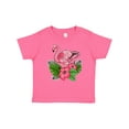 thumbnail image 1 of Inktastic Flamingo with Tropical Flowers Boys or Girls Baby T-Shirt, 1 of 5
