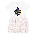 thumbnail image 1 of Inktastic Fleur De Lis Mardi Gras Holiday Girls Toddler Dress, 1 of 5