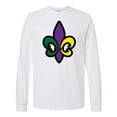 thumbnail image 1 of Inktastic Fleur De Lis Mardi Gras Holiday Long Sleeve T-Shirt, 1 of 5