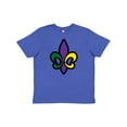 thumbnail image 1 of Inktastic Fleur De Lis Mardi Gras Holiday Youth T-Shirt, 1 of 5