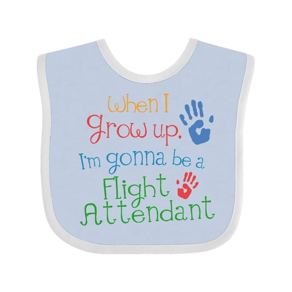 Inktastic Flight Attendant Future Boys or Girls Baby Bib