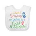 thumbnail image 1 of Inktastic Flight Attendant Future Boys or Girls Baby Bib, 1 of 4