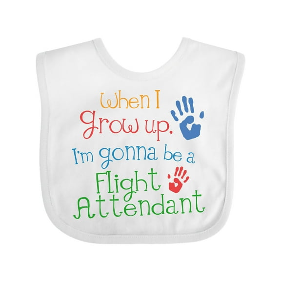 Inktastic Flight Attendant Future Boys or Girls Baby Bib