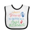 thumbnail image 1 of Inktastic Flight Attendant Future Boys or Girls Baby Bib, 1 of 4