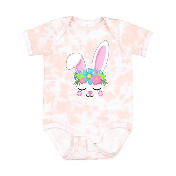 Inktastic Floral Easter Bunny Face Boys or Girls Baby Bodysuit