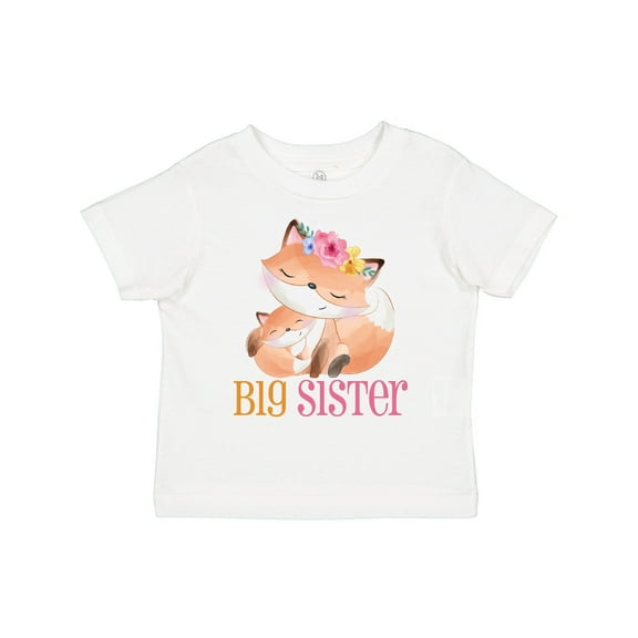 Inktastic Floral Fox Big Sister Girls Toddler T-Shirt
