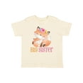 thumbnail image 1 of Inktastic Floral Fox Big Sister Girls Toddler T-Shirt, 1 of 5