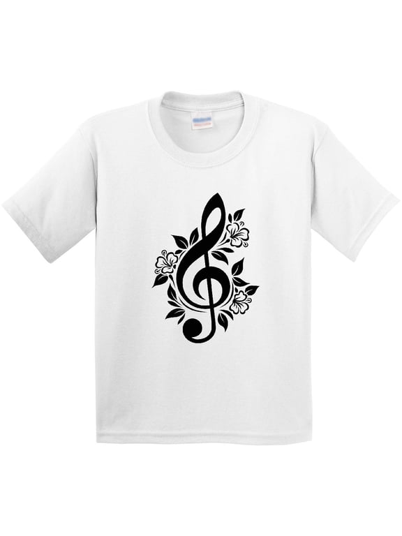 Floral Music Note Youth T-Shirt