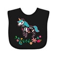 thumbnail image 1 of Inktastic Floral Skull Unicorn Sugar Style Dia De Los Muertos Girls Baby Bib, 1 of 4