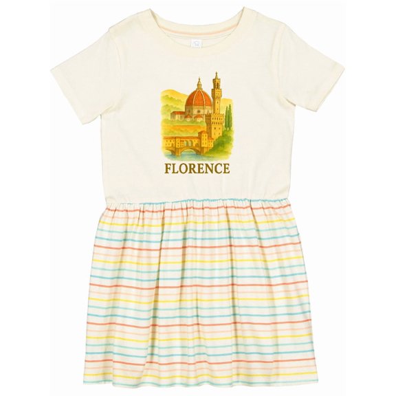 Inktastic Florence Italy Watercolor Art Girls Toddler Dress