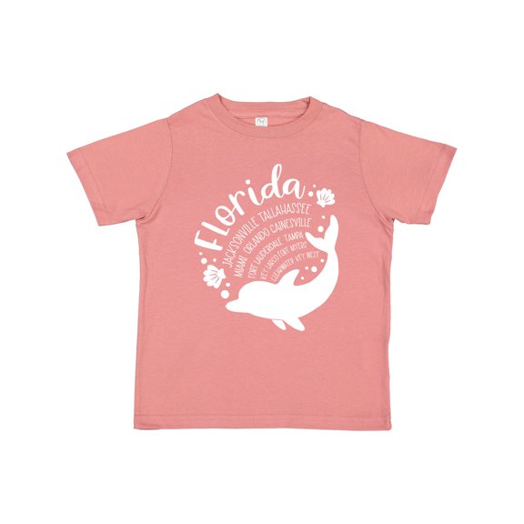 Inktastic Florida Cities with Dolphin Boys or Girls Toddler T-Shirt