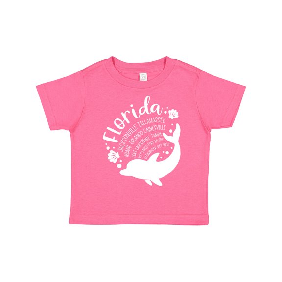 Inktastic Florida Cities with Dolphin Boys or Girls Toddler T-Shirt