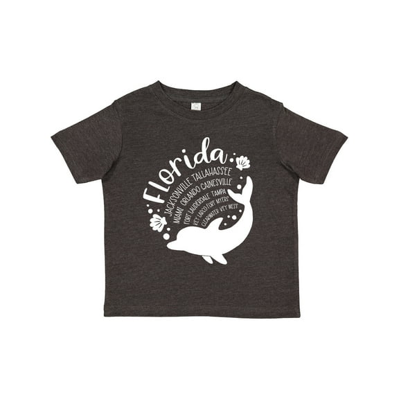 Inktastic Florida Cities with Dolphin Boys or Girls Toddler T-Shirt