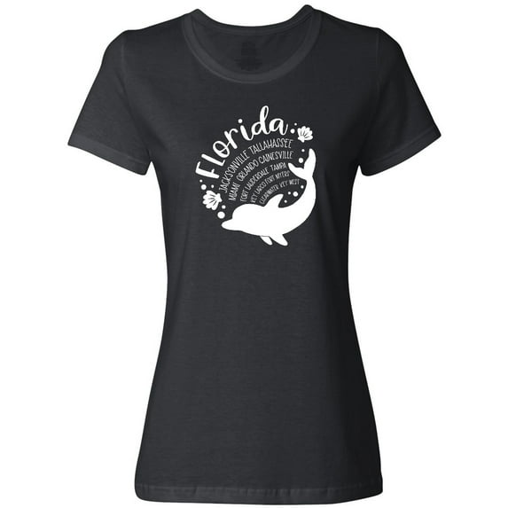 Inktastic Florida Cities with Dolphin Women's T-Shirt