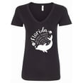 thumbnail image 1 of Inktastic Florida Cities with Dolphin Women's V-Neck T-Shirt, 1 of 5