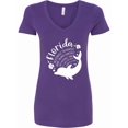 thumbnail image 1 of Inktastic Florida Cities with Dolphin Women's V-Neck T-Shirt, 1 of 5