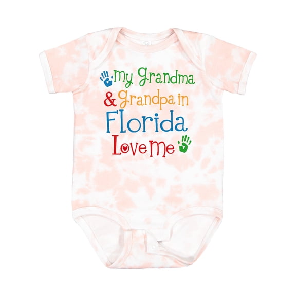 Inktastic Florida Grandma Grandpa Loves Me Boys or Girls Baby Bodysuit